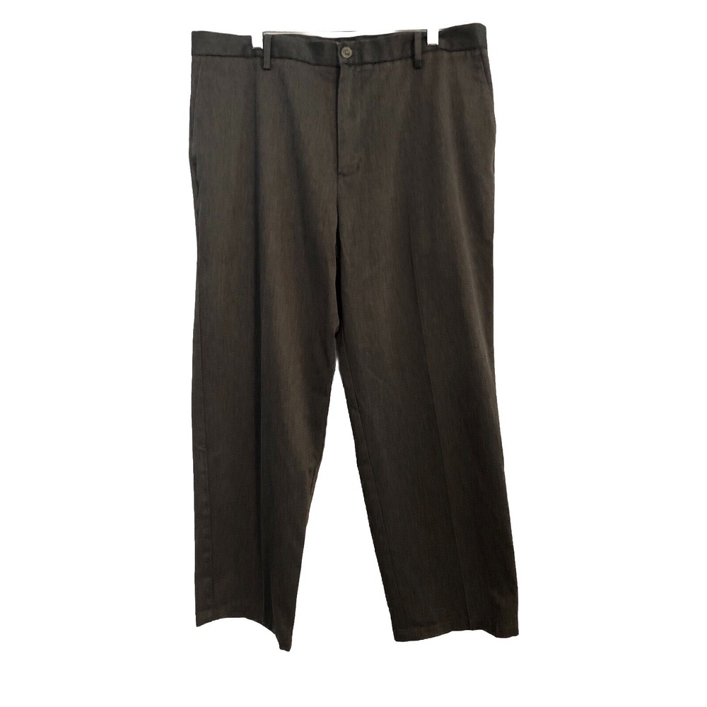 Dockers Signature Khaki Pants Men Size 38 X‎ 30 Classic Fit Flat Front Grey Gray